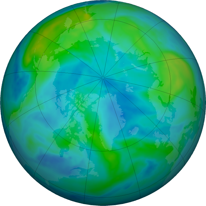 Arctic ozone map for 22 September 2019